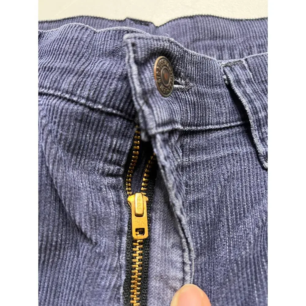 VTG 1980s Levi's 646 Flared Corduroy Trousers Navy Cotton 36W x‎ 31L